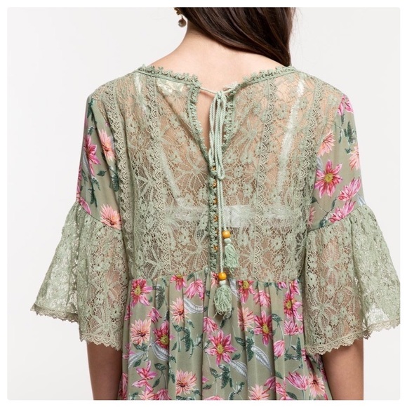 Victorian Woven Floral Layering Lace Tunic - Picture 5 of 10